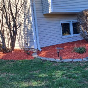 red mulch side